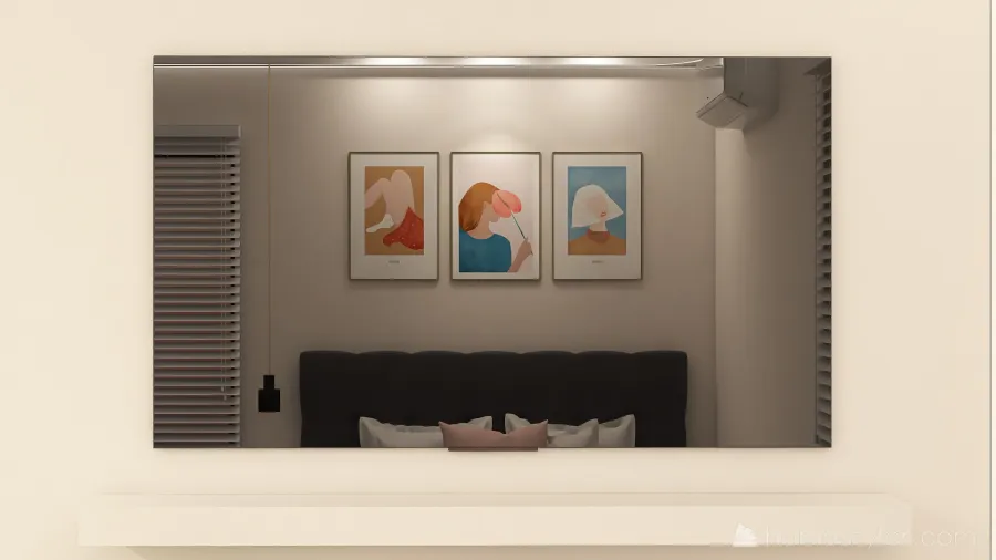 girly bedroom 3d design renderings