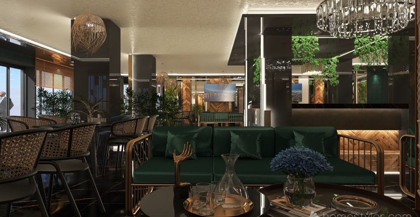 HEAVEN GATE  - Tunisian Tea Room - #CafeContest 3d design renderings