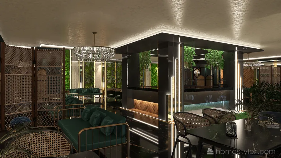 HEAVEN GATE  - Tunisian Tea Room - #CafeContest 3d design renderings