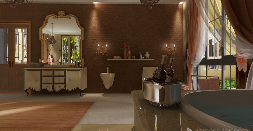 Parisian Pinks Interior Design Render