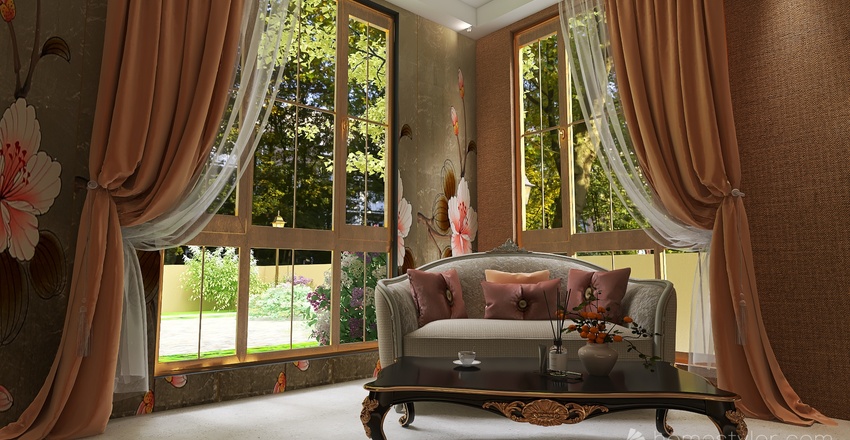 Parisian Pinks Interior Design Render