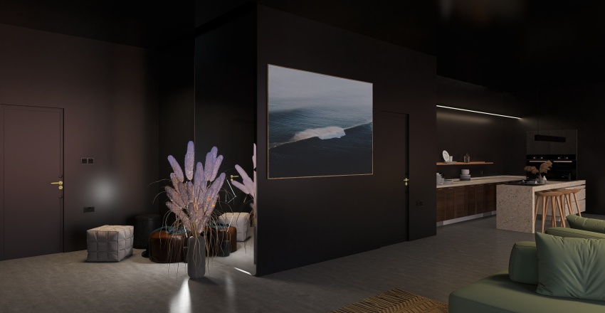 modern minimal apartment 3d design renderings