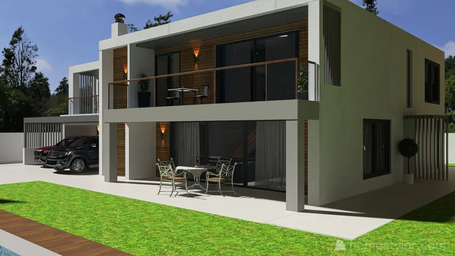 μοντέρνα οικία. 3d design renderings