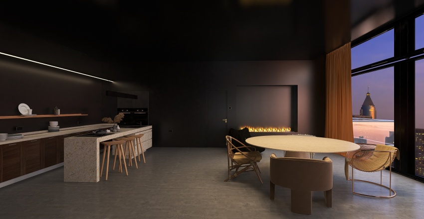 modern minimal apartment 3d design renderings