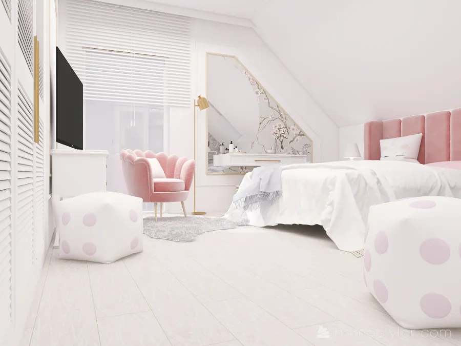 pokój Liwii 12 lat 3d design renderings