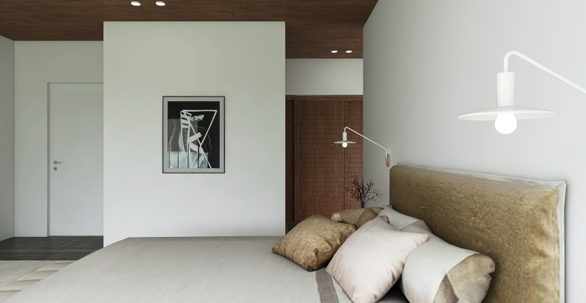 Modern Contemporary Midcentury Modern White WoodTones 3d design renderings