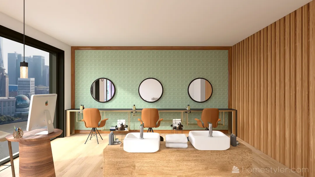 parrucchiere 3d design renderings