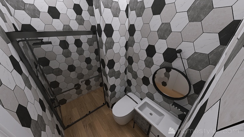 Room 2- Bold Colors and Geometry 3d design renderings