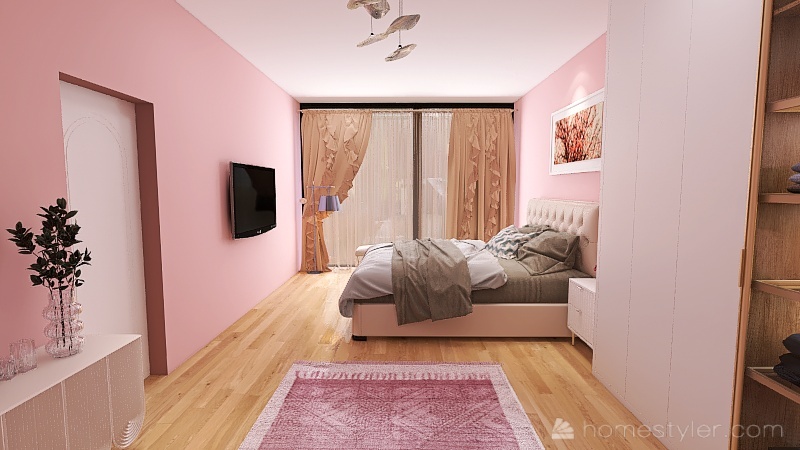 Valik Bedroom 3d design renderings