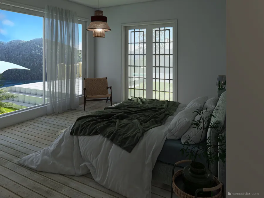 Mediterranean StyleOther Blue Bedroom 3d design renderings
