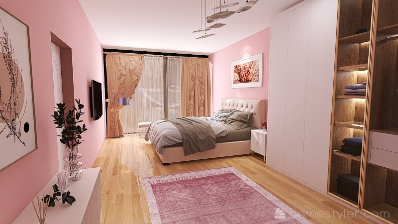 Valik Bedroom 3d design renderings