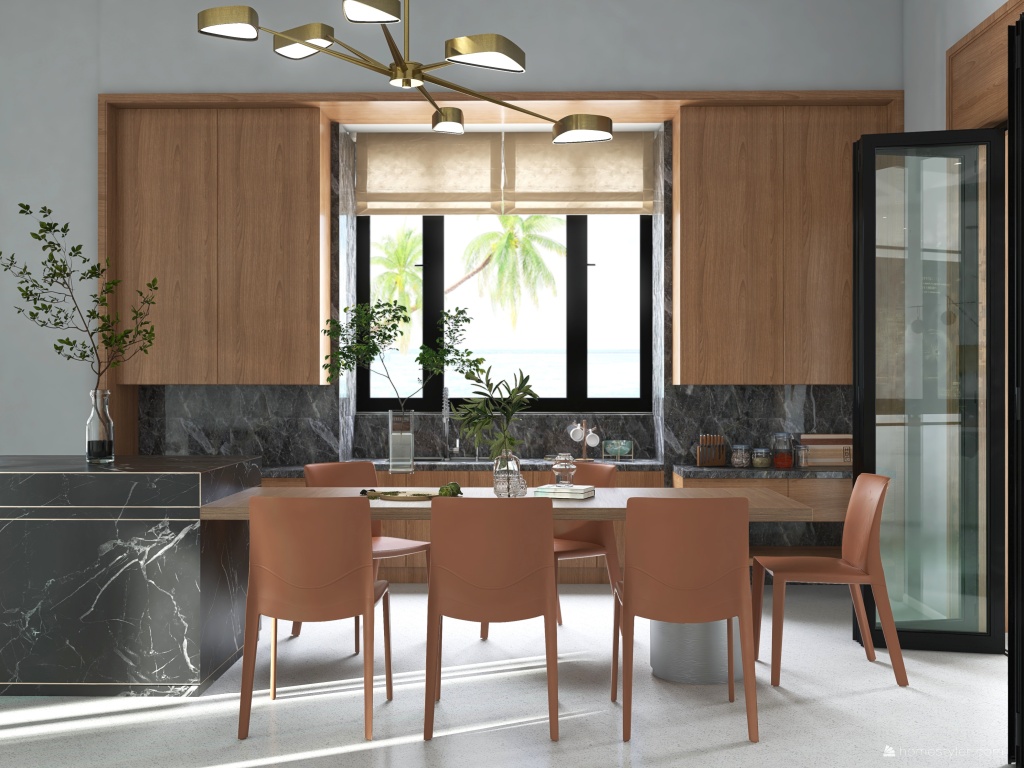Contemporary Black White Living Room 3d design renderings
