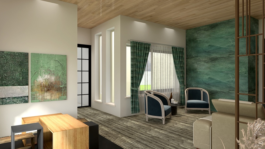 Family Room 3d design renderings