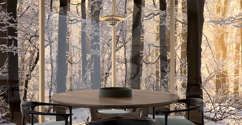 Contemporary Modern WoodTones Beige Kitchen, Living & Dining 3d design renderings