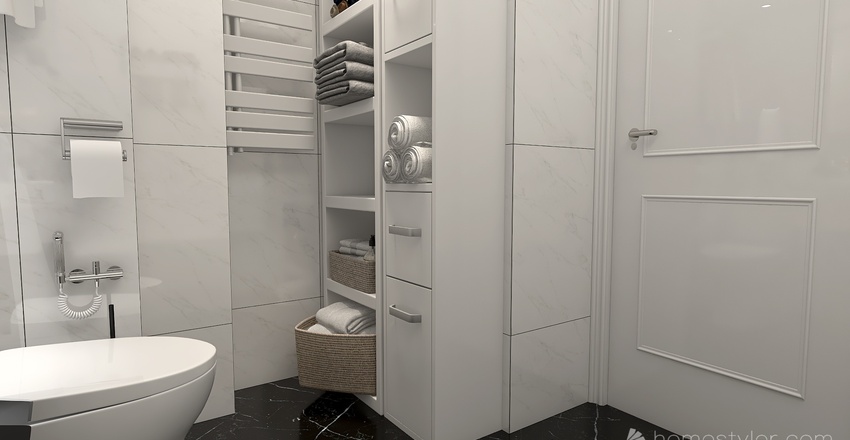 #HSDA2021ResidentialSnow-white bathroom 3d design renderings