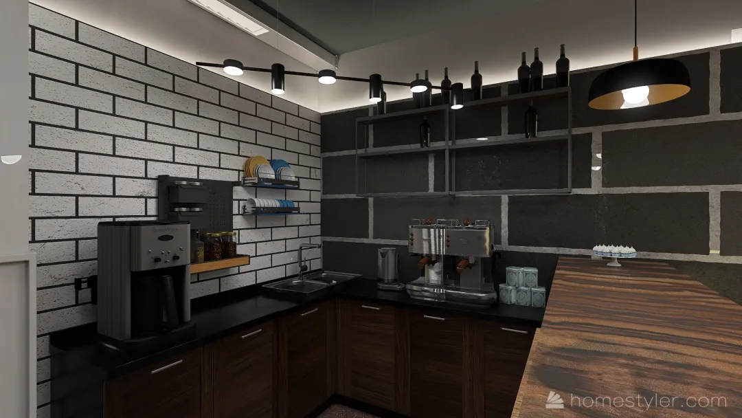 music coffee 3d design renderings