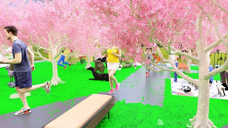 sakura park 3d design renderings