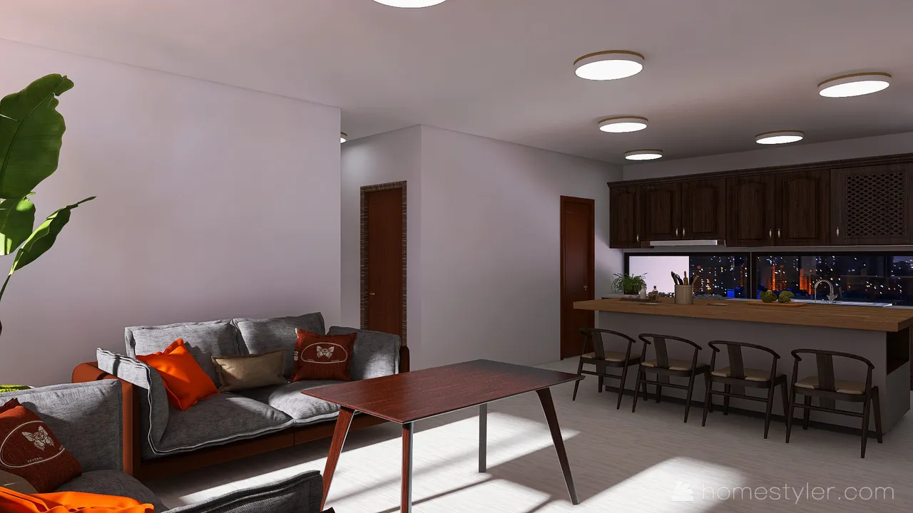 LivingDiningRoom 3d design renderings