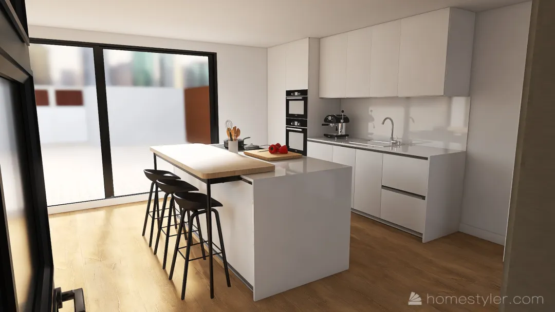 De Pizzafabriek - Keuken centraal Snackbar 3d design renderings