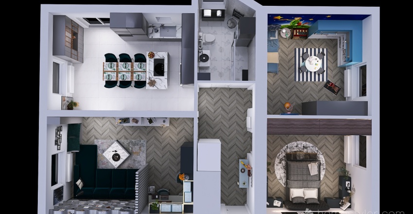 Mehicic apartman 3d design renderings