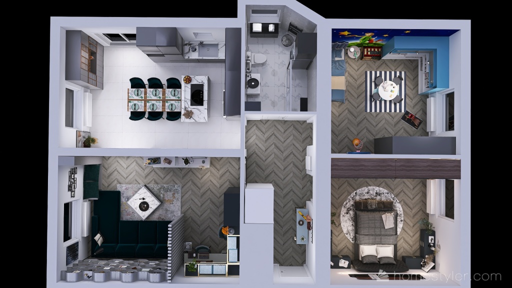 Mehicic apartman 3d design renderings