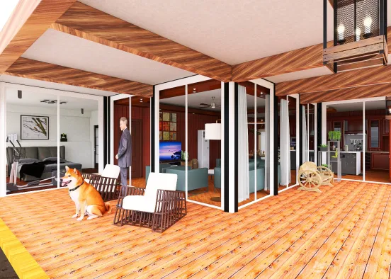 Malibu Inspired Modern Home Design Rendering