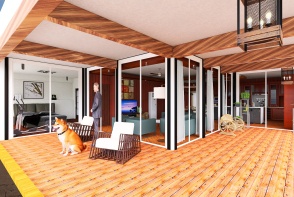 Malibu Inspired Modern Home Design Rendering