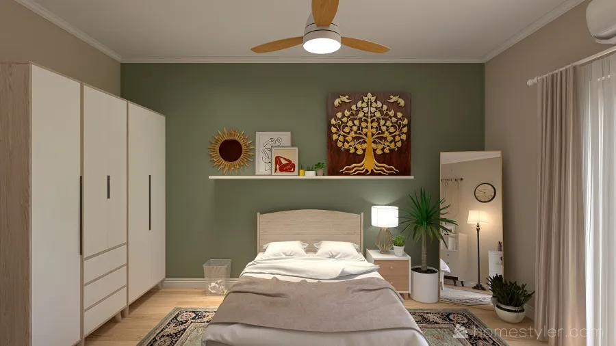 Mariam's Bedroom 3d design renderings