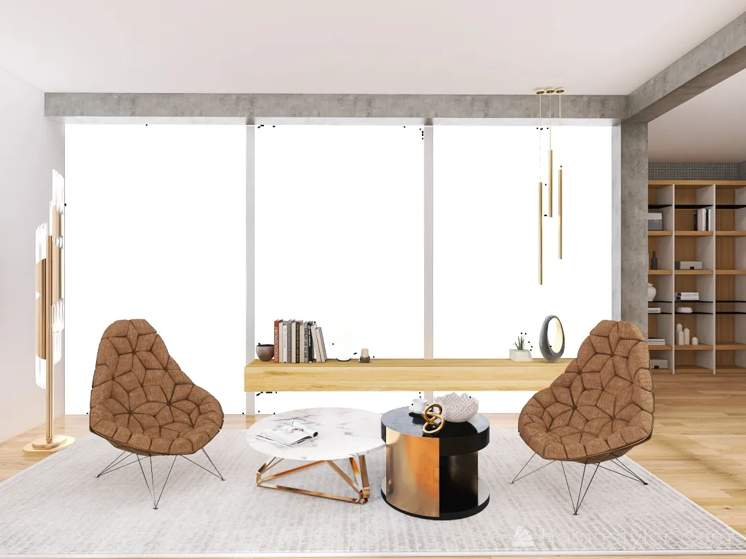 autumnal-living-room 3d design renderings