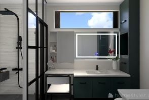 Wong Master Bathroom  Design Rendering