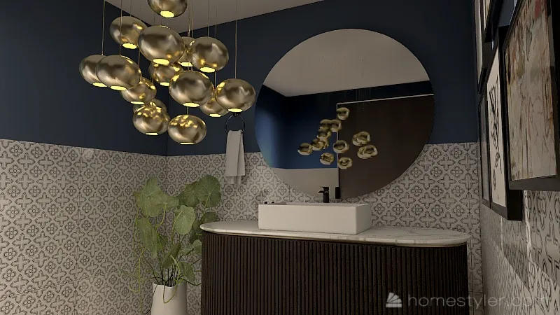 Guest Bathroom 3d design renderings