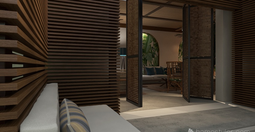 Bohemian WoodTones Terrace1 3d design renderings