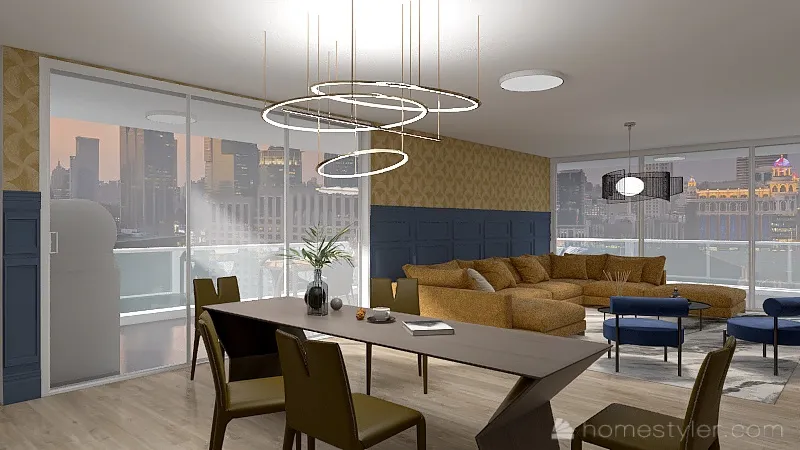 Lux-ish apartment 3d design renderings