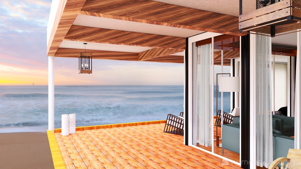 Malibu Inspired Modern Home 3d design renderings
