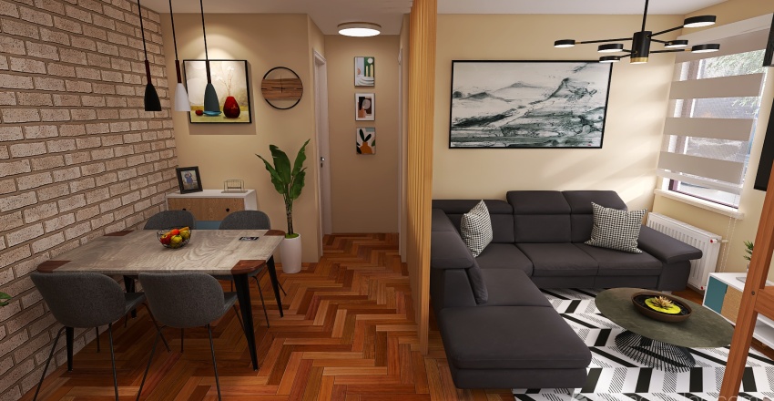 Small realistic apartment 3d design renderings