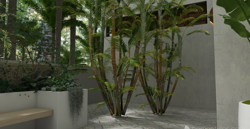 Bohemian WoodTones Terrace2 3d design renderings