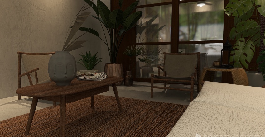 Bohemian WoodTones Terrace 3d design renderings