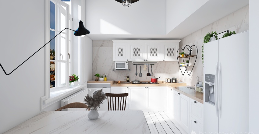White and small 3d design renderings