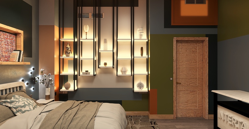 2 variant of walls Interior Design Render