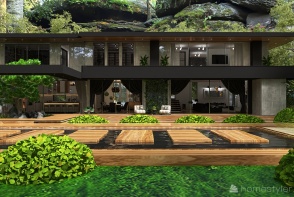 Contemporary Modern Mindful Moments and Treetops Design Rendering