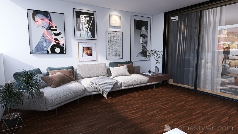 Apartament 1 3d design renderings