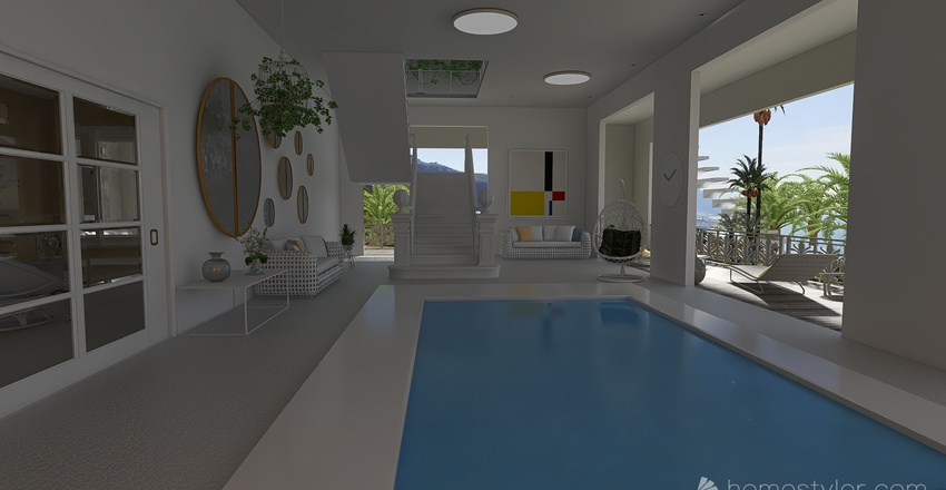 Caribbean Contemporary Interior Design Render