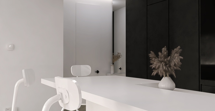 Modern Contemporary SHE LOVE WHITE White Grey 3d design renderings