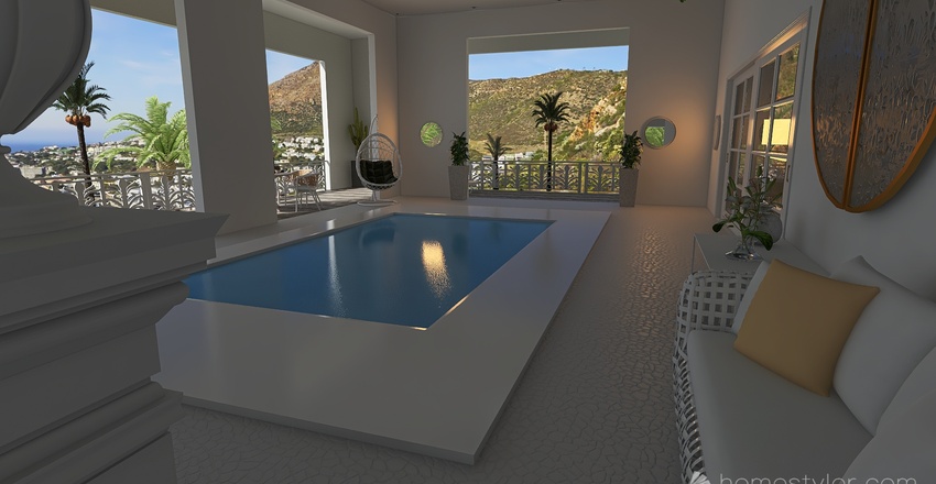 Caribbean Contemporary Interior Design Render