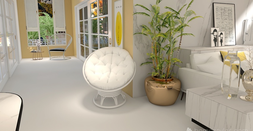Caribbean Contemporary Interior Design Render
