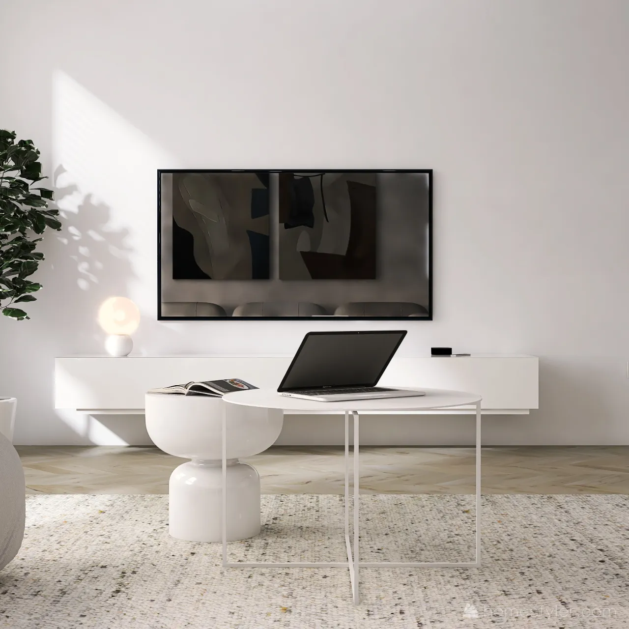 Modern Contemporary White Grey UnnamedSpace 3d design renderings