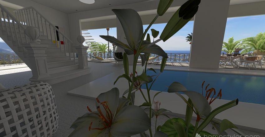 Caribbean Contemporary Interior Design Render