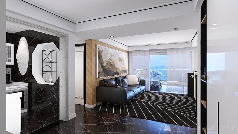 Sleek Modern Apartment 3d design renderings