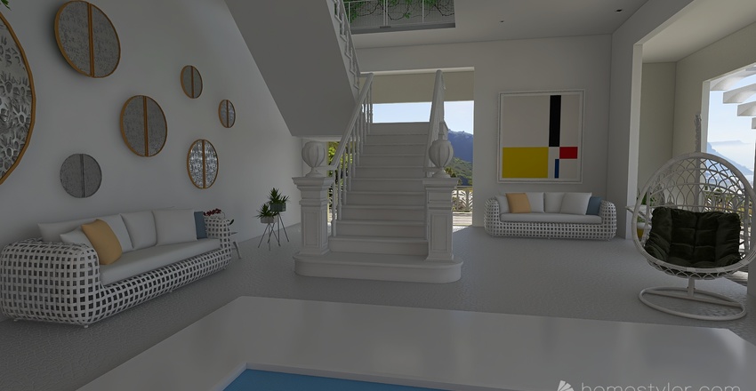 Caribbean Contemporary Interior Design Render