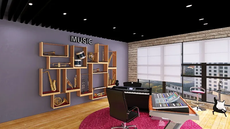 Music 3d design renderings